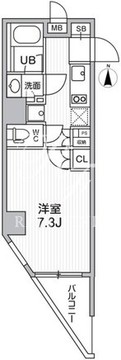 シーズンフラッツ浅草 201 間取り図