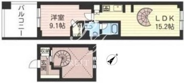 レジデンスシャルマン月島 738 間取り図