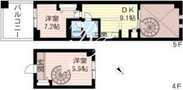 レジデンスシャルマン月島 439 間取り図