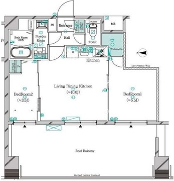 ガリシア品川南大井 601 間取り図