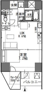 フィネス大井町 201 間取り図