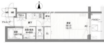 ガーデン東新宿 519 間取り図