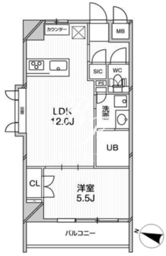 エルスタンザ文京千駄木 901 間取り図