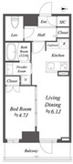 アルファプライム東陽町 1007 間取り図