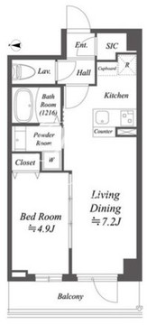 アルファプライム東陽町 1014 間取り図