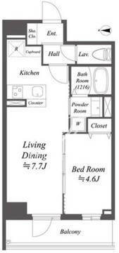 アルファプライム東陽町 1016 間取り図