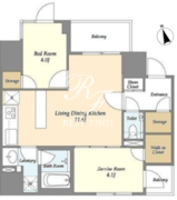 KDXレジデンス八丁堀 501 間取り図