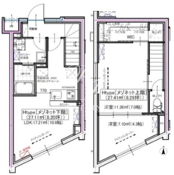 クリアル三軒茶屋 402 間取り図