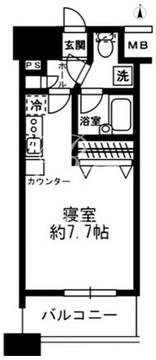 レジディア四谷三丁目 206 間取り図