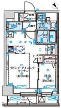 リヴシティ初台 802 間取り図