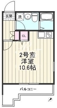 クリアル門前仲町 402 間取り図