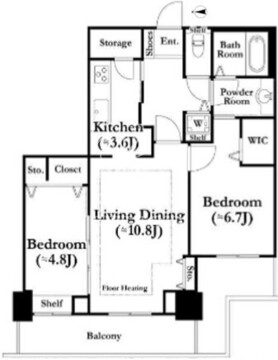 河田町ガーデン 1-1514 間取り図