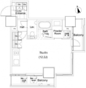パークキューブ愛宕山タワー 1104 間取り図