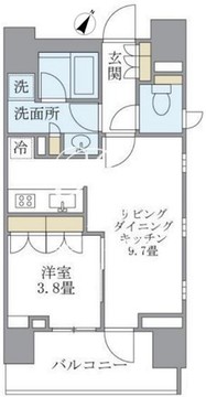 アパートメンツ千駄木 205 間取り図