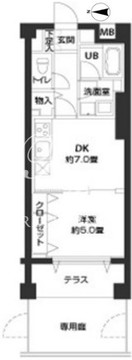 カスタリア自由が丘 108 間取り図