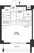 カスタリア自由が丘 206 間取り図