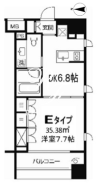 ＴＬＲレジデンス両国 1105 間取り図