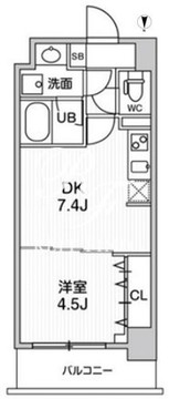 ウィーヴプレイス森下 303 間取り図