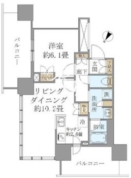 ブリリアタワー浜離宮 701 間取り図