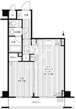 グランハイツ東新宿 101 間取り図