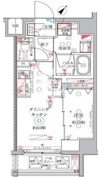 クレヴィスタ東向島 202 間取り図