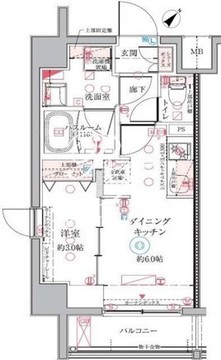 クレヴィスタ東向島 203 間取り図