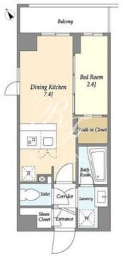 ラドゥセール志茂 105 間取り図