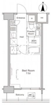 プラウドフラット南品川 802 間取り図