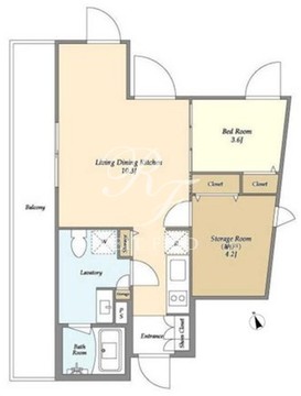 ザ・エイグレット南蒲田 401 間取り図