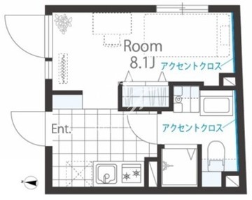 クレア渋谷初台 502 間取り図