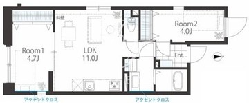 クレア渋谷初台 501 間取り図