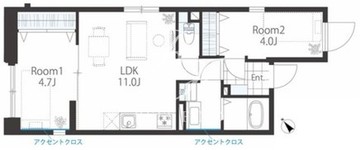 クレア渋谷初台 301 間取り図