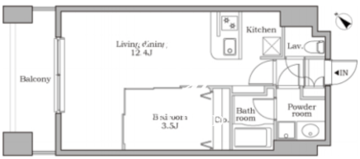 レジディア芝大門2 303 間取り図