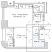 プラティーヌ西新宿 504 間取り図