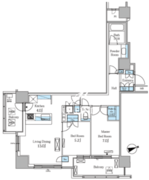 レジディアタワー目黒不動前 809 間取り図