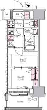 シーフォルム王子2 202 間取り図