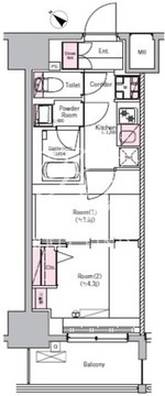 シーフォルム王子2 203 間取り図