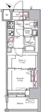 シーフォルム王子2 204 間取り図