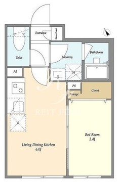 ウェルスクエア武蔵小山 304 間取り図