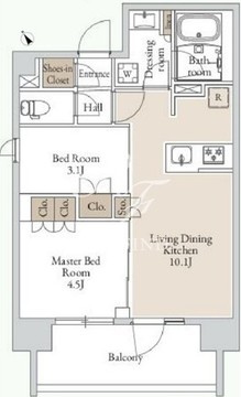 グランカーサ三ノ輪3 203 間取り図