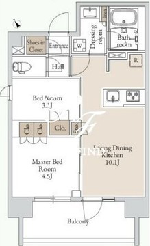 グランカーサ三ノ輪3 1203 間取り図