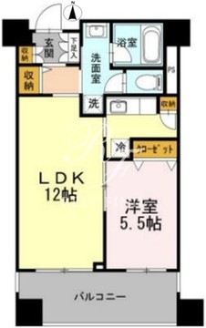 カスタリア荒川 1404 間取り図