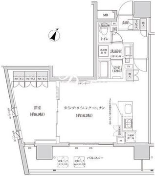 パークハビオ渋谷本町レジデンス 515 間取り図