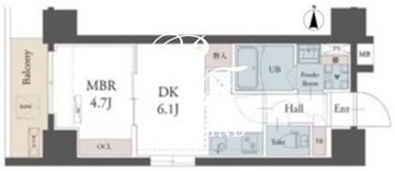 ラグゼナ町屋 702 間取り図