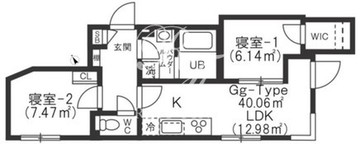 アルテシモクルブ 106 間取り図