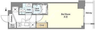 ラドゥセール富ヶ谷 202 間取り図