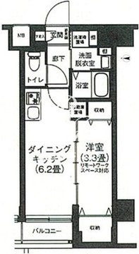 アイルプレミアム押上ノルド 203 間取り図