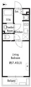 プライマル東新宿 201 間取り図 ?>