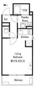 グランパセオ東新宿2 203 間取り図