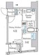 ザ・ライオンズフォーシア八丁堀 1002 間取り図